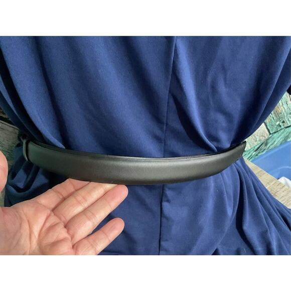 NEW Chico’s Boho Beaded Belt Size M/L Black Silver Acrylic & Leather Adjustable - Picture 9 of 14